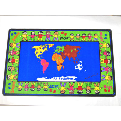Tapis vert/bleu