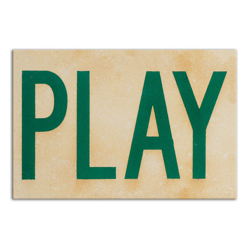 «Play Tennis Sign», art textuel sur toile