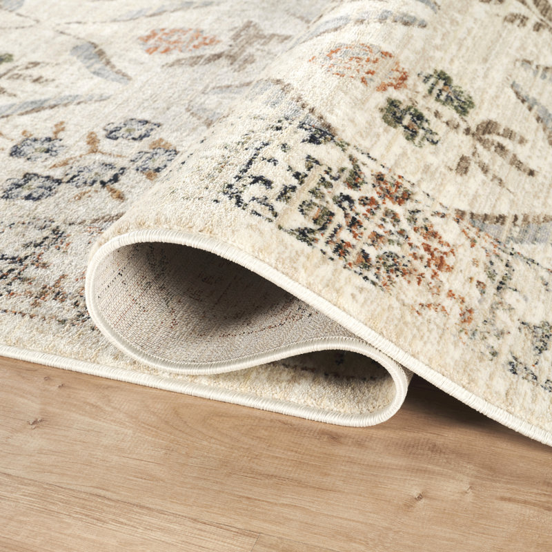 Abani Rugs Giavonnie ALA110A Traditional Cream Vintage Floral Area Rug, Rectangle 7'9" x 10'