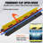 Rubber Cable Guard 38.58 x 9.45 x 1.77 in 5-Pack 2-Channel Wire Protection Ramp Black/Yellow with Flip-Open Top Cover