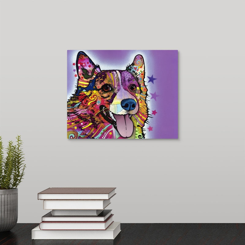 " Corgi " by Dean Russo, 8" H x 10" W x 1.25" D