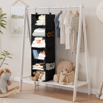6-Shelf Closet Organizers, Two 3-Shelf Separable Hanging Shelves for Closet