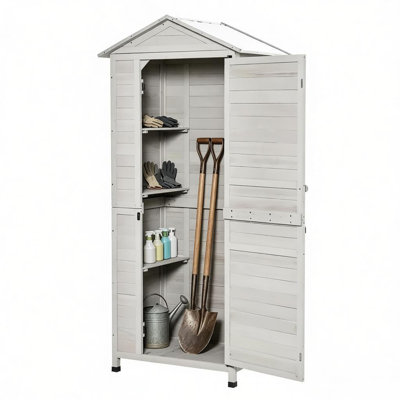 Outdoor Storage Shed,Outdoor Storage Cabinet,Tools Shed with Tilted Tin Roof