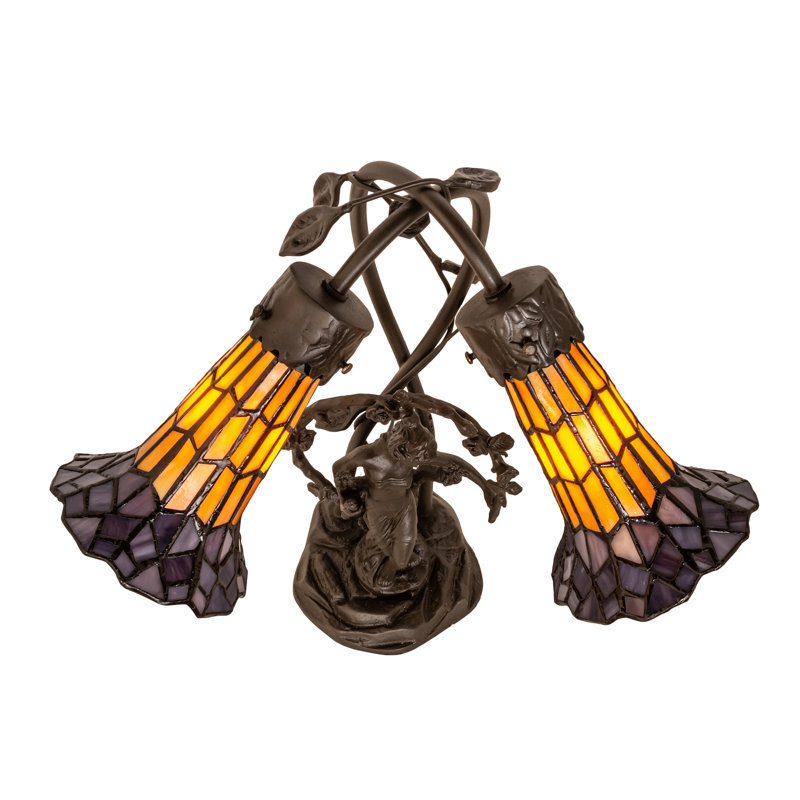 Angelamaria Table Lamp, Yellow/Purple