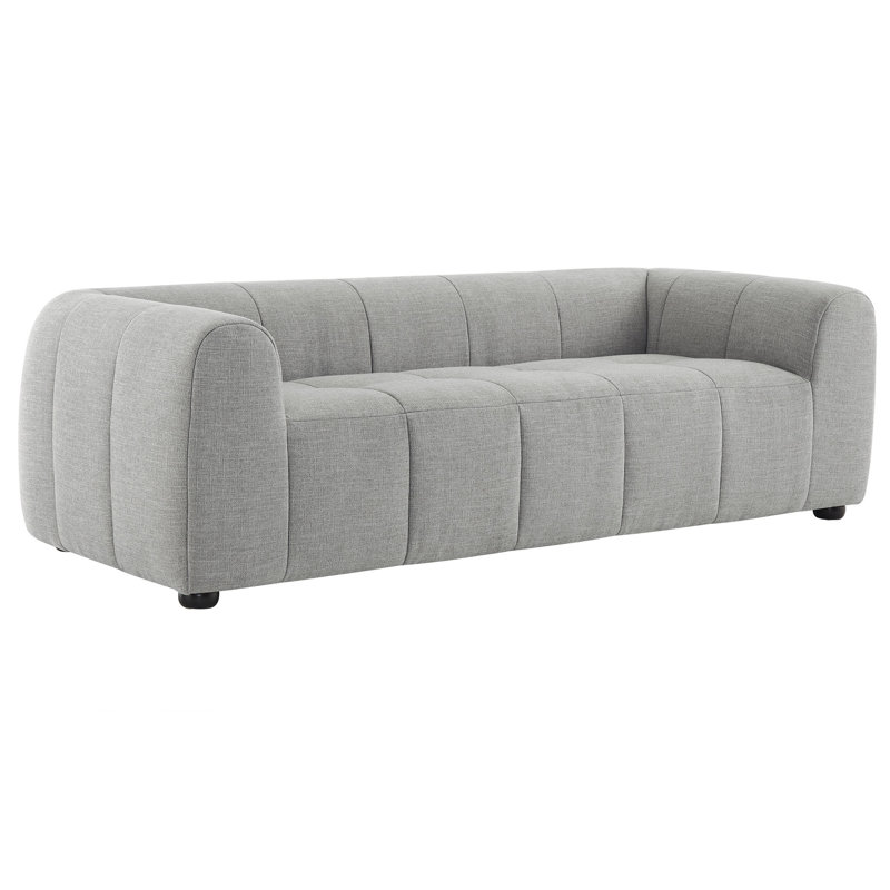 Liana Upholstered Fabric Sofa, Pewter