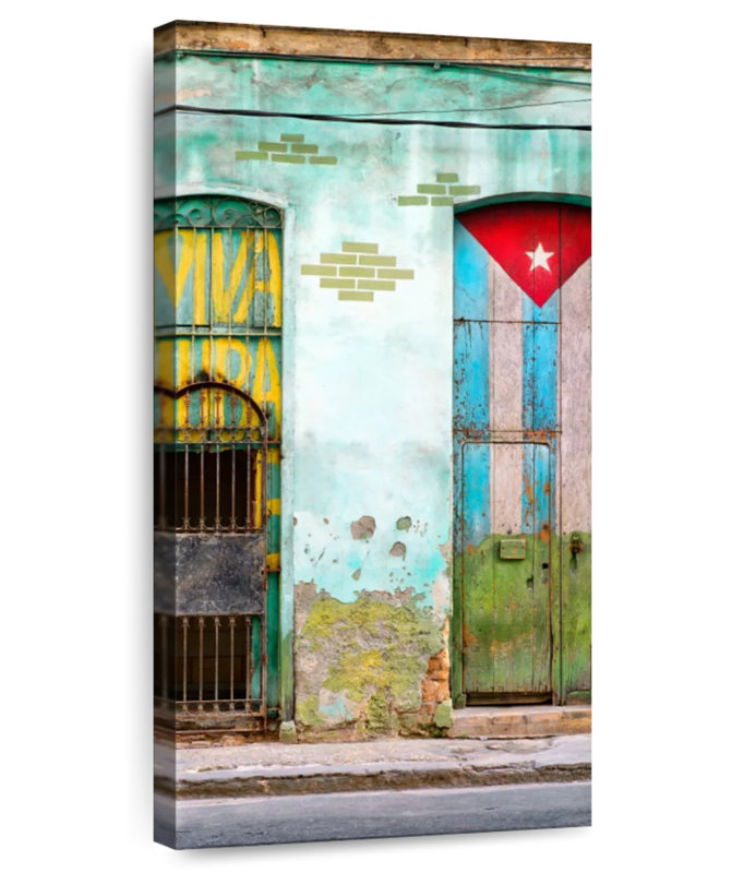 Old Havana Facade, 36" H x 18" W