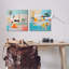 Abstrait, maison tropicale moderne, ensemble d'art mural sur toile 2 pièces par Irena Orlov-611351743