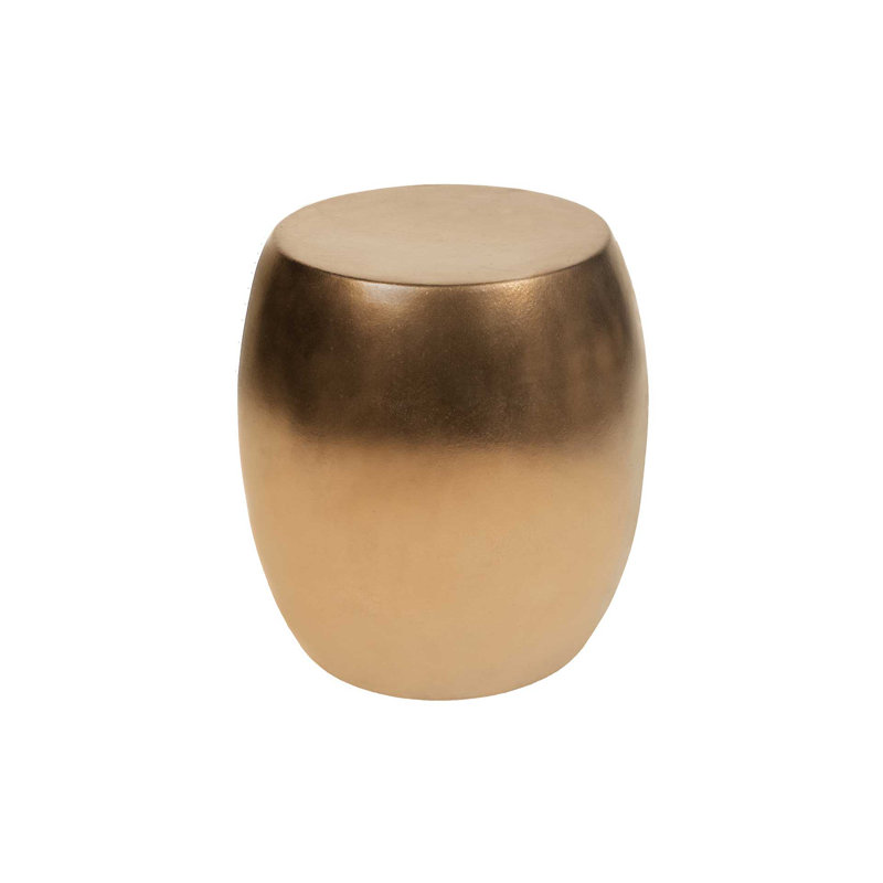 Provenance Signature Outdoor Round Side Table, Ore/Gold