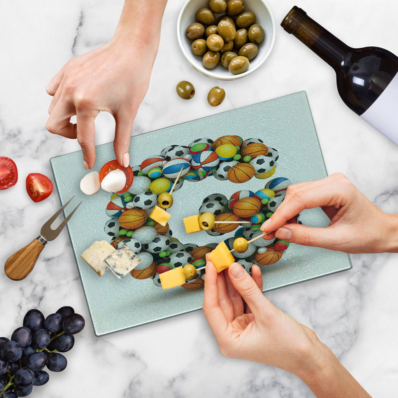Multicolore planche à découper en verre trempé Ambesonne Lettre G