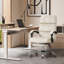 Fauteuil de direction en velours avec repose-pieds-2000317766
