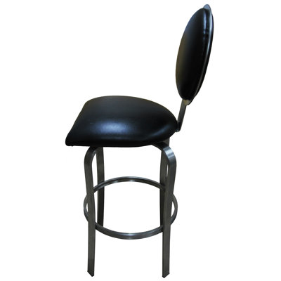 Swivel Upholstered Faux Leather Counter Stool
