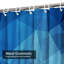 Rideau de douche triangulaire bleu clair avec 12 crochets-1142740124