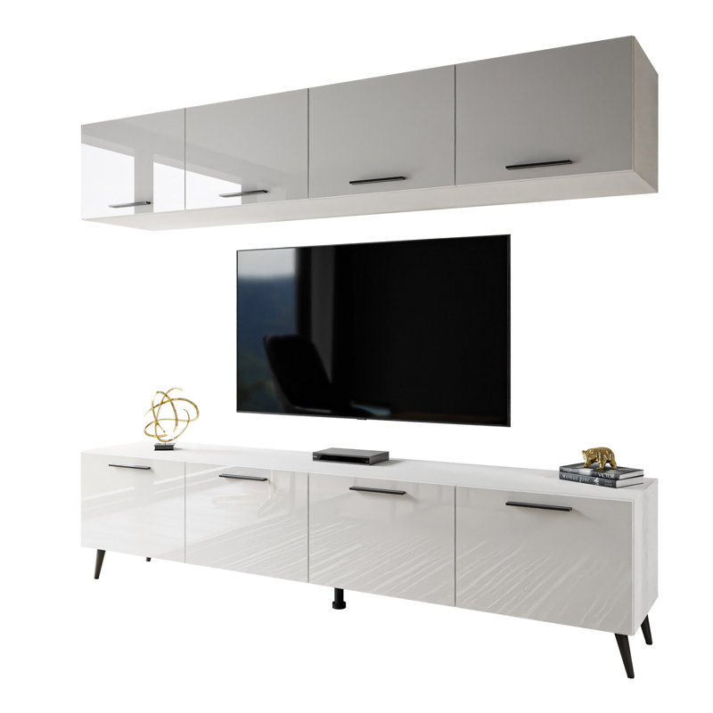 Galnares Unfinished Floating Entertainment Centre for TVs up to 75", White