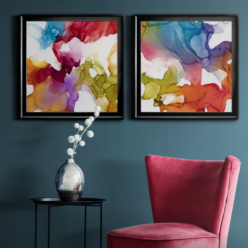 «Spectrum Colors I», reproduction de photo sur toile 2 pièces, H 34,5 po x l 69 po x P 1,5 po, Noir