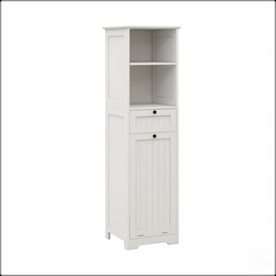 Armoire de trieur de linge inclinable à un compartiment et un tiroir