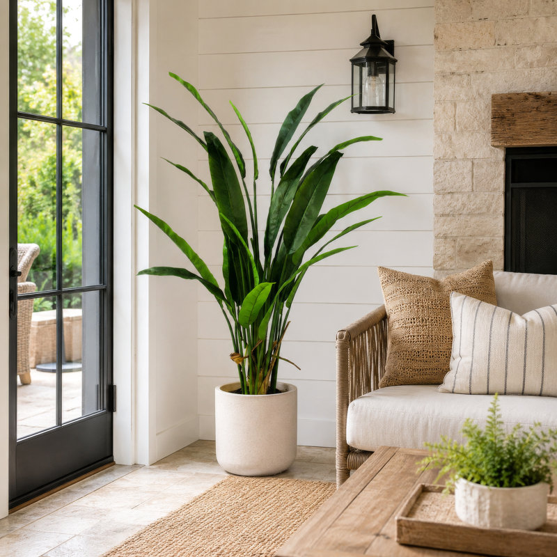 Palmier en soie Bird of Paradise en pot