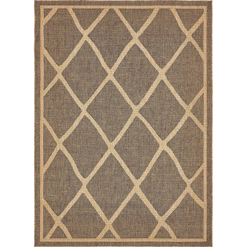 Outdoor Veranda Area Rug Chestnut Color, Rectangle 8' x 11'4"