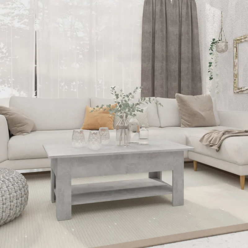 Coffee Table 102x55x42 cm Engineered Wood, Concrete Grey