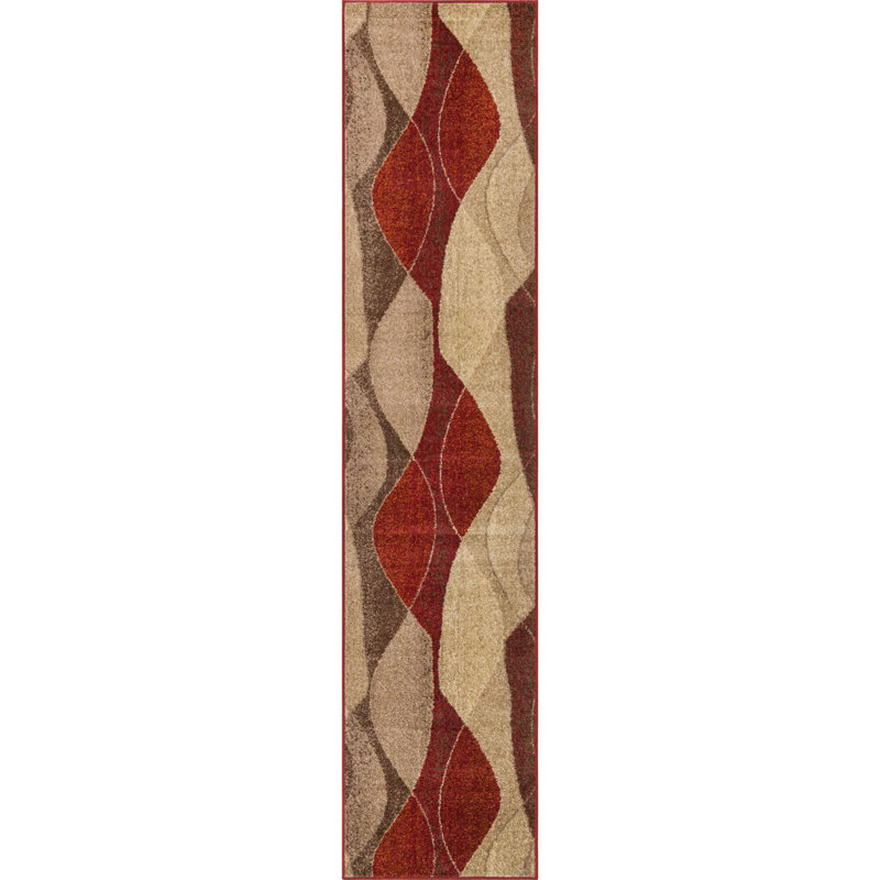 Tapis géométrique Alair, Tapis de couloir 2 pi 7 po x 12 pi