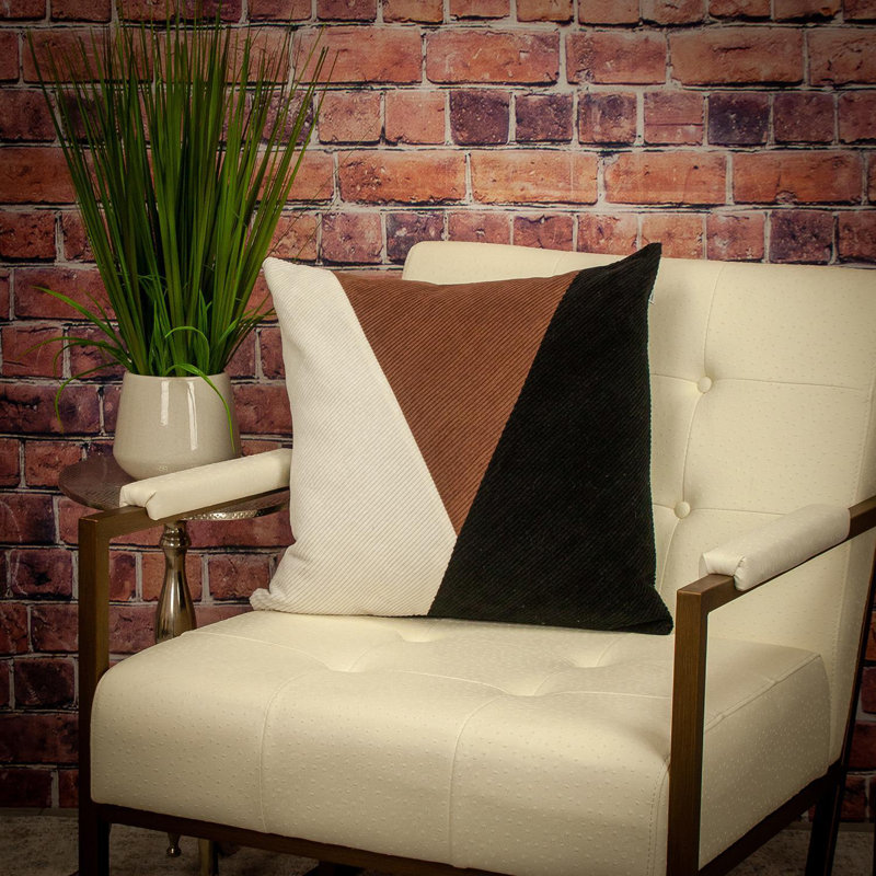 Parkland Collection Arcas Transitional Multicolor Throw Pillow, Brown