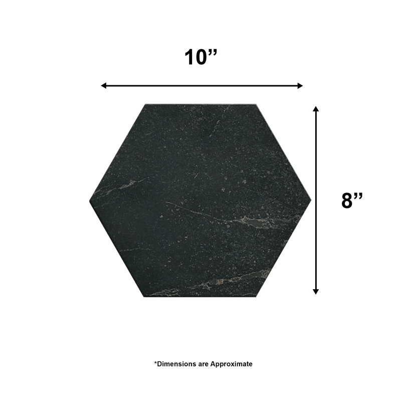Roma 8 x 10" Hexagon Grafite Look Tile