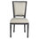 French Linen Side Chair in Ivory