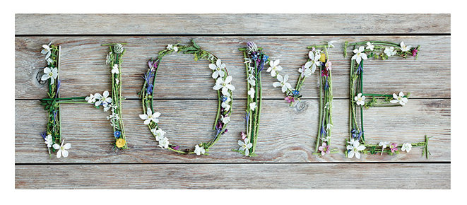 Home Floral 1 Piece Wall Art, Paper