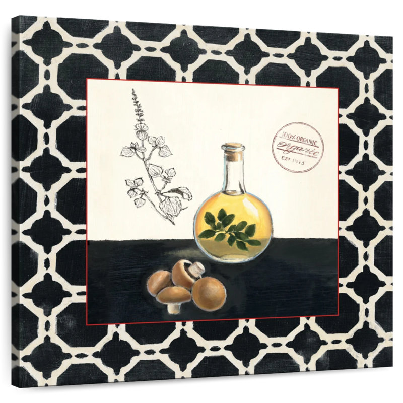 Yarlin Oregano And Mushrooms, 10" H x 10" W