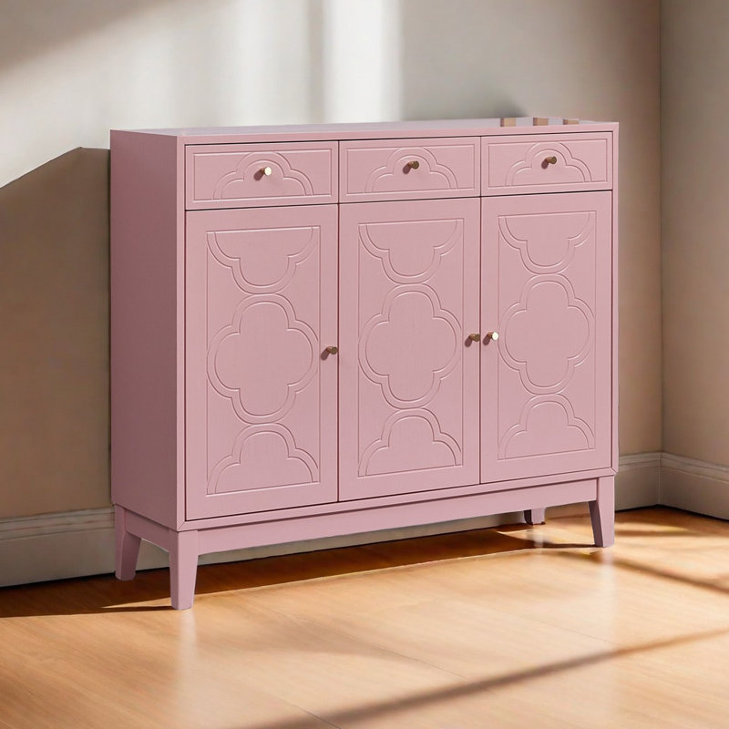 24 Pair Shoe Storage Cabinet, Pink