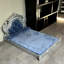 Luxury Silver Baroque Soft Velvet Dog Bed Pet Sofa Furniture With Tufted Headboard Diamonds Decor-101838408-101838409