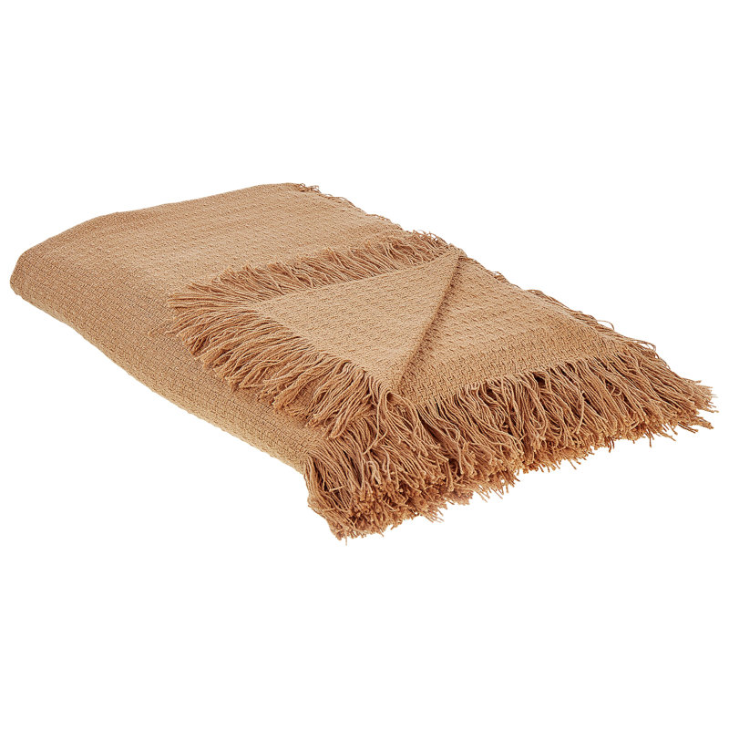 YERBENT Cotton No Pattern Bedspread, Brown