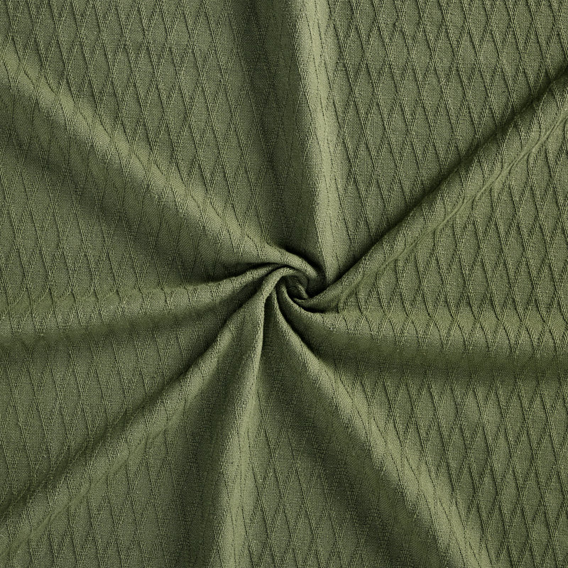 Jeté toutes saisons 100% coton Diamond Weave, Très grand californien, Vert forêt