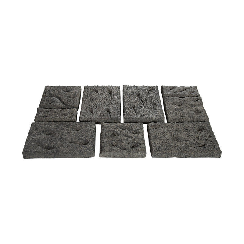 Etched Rock Puzzle Wall Tiles, Set of 9