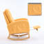 Chaise berçante classique rembourrée avec repose-pieds réglables-1072983783