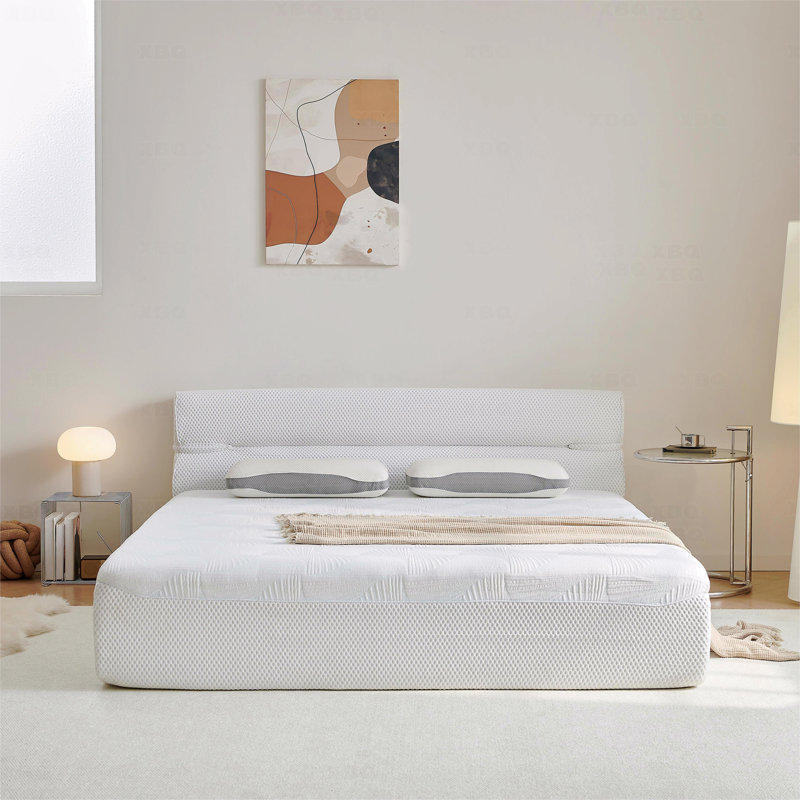 Cadre de lit, matelas de 15 pouces dans une boîte avec tissu froid, isolement du mouvement de décompression, Très grand lit