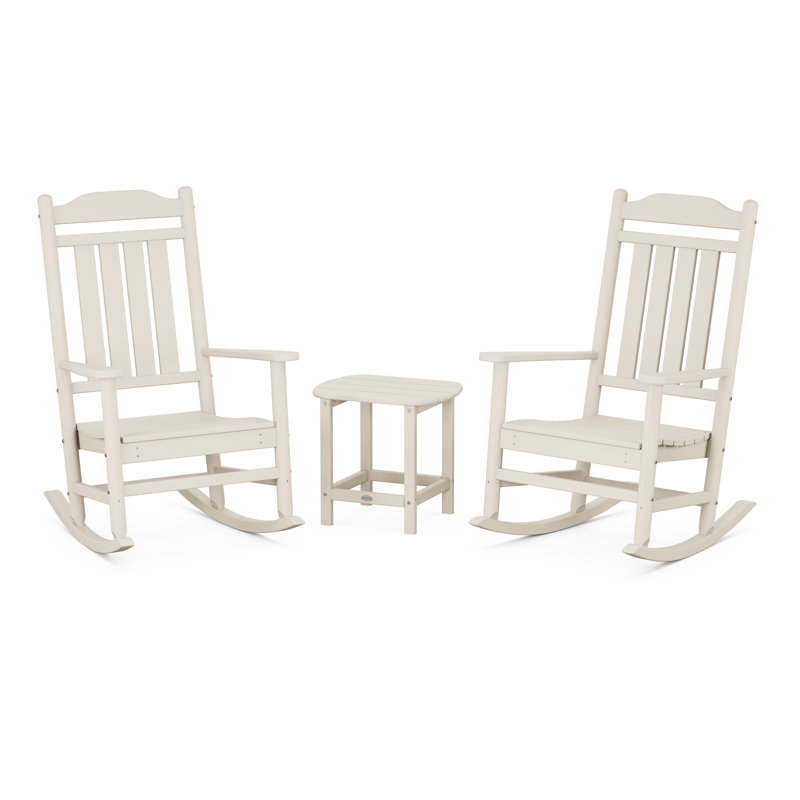 Country Living by POLYWOOD Legacy Rocking Chair 3-Piece Set, Sand