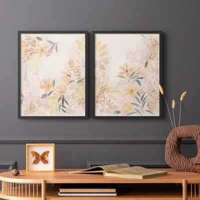 Windswept Wildflowers I-Premium Framed Print -Ready to Hang - No Nails Required - No Nails Required