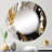 Gold Black Marble Waves Wall Mirror, Modern - Gold And Black Marble Waves II-756859463