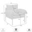 Chaise d'appoint en tissu avec finition Guyatri-27471180