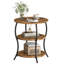 Table de bout ronde de 23,4 po avec tablettes