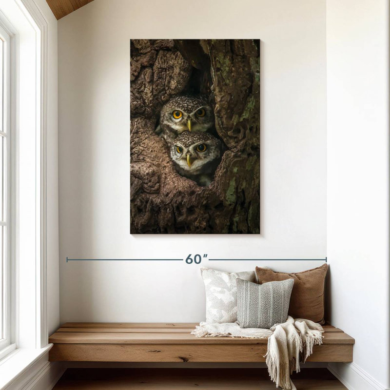 Brampt Owl Twins, 45" H x 30" W