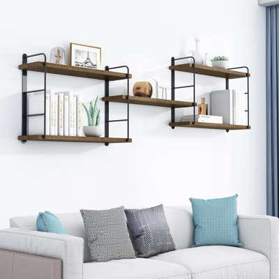 Bibliothèque murale, tablettes flottantes pour le mur, étagères à livres suspendues en bois pour chambre, chambre à coucher, salon, installation facile