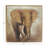 Brown Canvas Elephant Framed Wall Art with Gold Frame