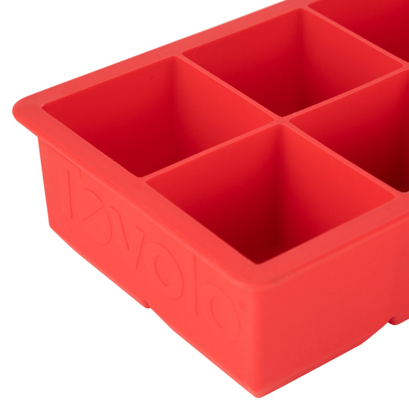 King Cube Cocktail Ice Tray, Red