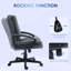 HOMCOM Desk Chair PU Leather Office Chair Adjustable Height-102833366