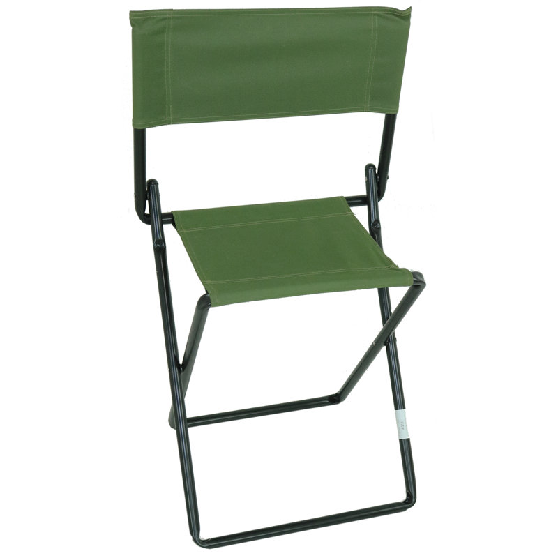 Chaise de camping pliante robuste en acier sans évier Chione, Vert