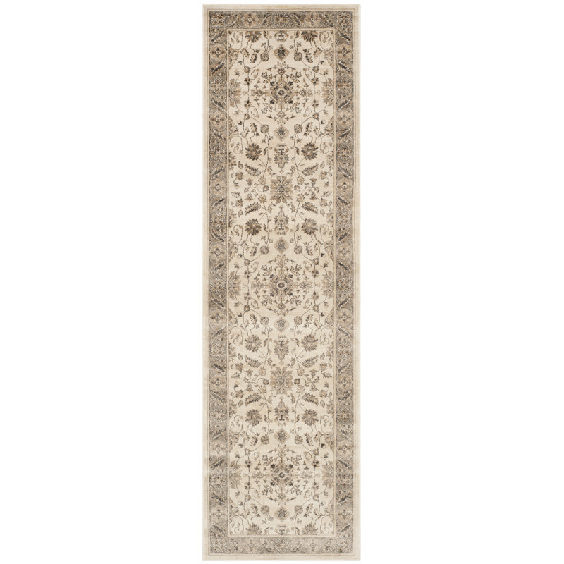 Tapis ivoire Lyniya, Tapis de couloir 2 pi 2 po x 12 pi