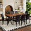 Ensemble de salle à manger 71 po - table à tréteaux avec chaises rembourrées en similicuir de 71 po-817128039-817128058-817128063