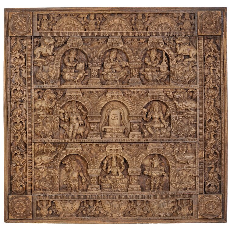Exotic India Handmade Boho Religious & Spiritual Wall Decor on Metal ...