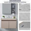 Dessus de meuble-lavabo en marbre, comptoir avec trous de robinet pré-percés, comptoir de salle de bain avec lavabo central encastré rectangulaire et Bianco Carrara Venato
